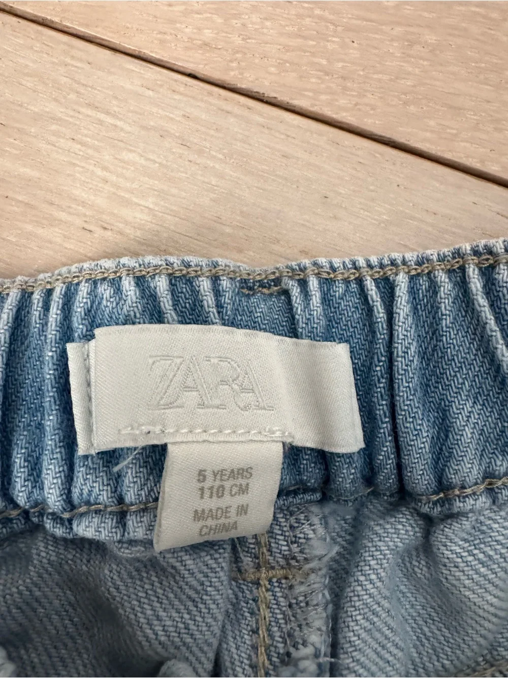 Zara Light Blue Ruffle-Hem Girls' Denim Jeans